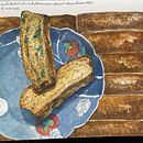 My homemade Oatmeal Whole grains Bread with Garlic butter.  . Pictură în acuarelă și Pictura de Sea Phong - 05.22.2026