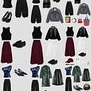 Kuro Chic: mis looks para un fin de semana en Kioto. Een project van  Ontwerp y  Modeontwerp van Agustina Luján Bader Manjón - 25.05.2026