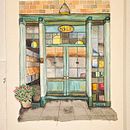 Imaginary storefront. Ilustração arquitetônica, Desenho, Pintura, e Pintura em aquarela projeto de Hanne Stock Sunde - 05.06.2026