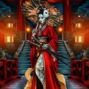 Geisha Robot. Un projet de Conception de personnages, Illustration traditionnelle, Illustration numérique, Art conceptuel, Jeux vidéo , et Conception de jeux vidéo de Julieta Valera García - 06.06.2026