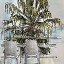 My terrace. Projekt z dziedziny Trad, c, jna ilustracja,  R, sunek architektoniczn, Malowanie akwarelą i Sketchbook użytkownika Gül Günizi - 07.06.2026