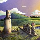 Ilustración digital Isla de Pascua. Een project van  Tekening, Digitale illustratie y Digitale tekening van juanesarredondo - 10.06.2026