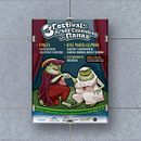 Diseño e ilustración Cartel festival artes escénicas de las ranas. Un projet de Illustration numérique, Conception d'affiches , et Design graphique de José Luis Segovia García - 15.06.2026