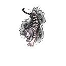 Tatuagem de tigre com flores . Desain Tato proyek oleh Ludmila Verena Bastos Meira - 06.22.2026