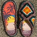 My Beautiful Crochet House Shoes! . Design vestimentar, Arte din fibre, DIY, Upc, cling, Croșetat și Design textil de Lawanda Hardy - 06.25.2026
