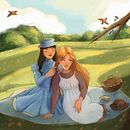 Anne and Diana. Digital Illustration project by Ana Dargel - 06.29.2026