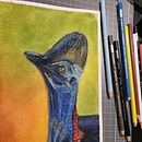 Cassowary Watercolour. Un proyecto de Pintura a la acuarela de Dani - 05.07.2026