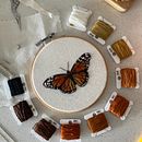 Mi mariposa. Un proyecto de Ilustración tradicional, Bordado y Diseño textil de Marissa Brunella Zapata López - 15.07.2026