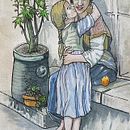 Madres con hijos/as . Ilustrasi tradisional proyek oleh Jaime Daroca - 07.15.2026