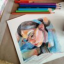 Ejercicio 1. Un proyecto de Dibujo, Dibujo de Retrato, Sketchbook y Dibujo con lápices de colores de catascraft - 16.07.2026