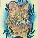 Gatito Montes con olivos . Tattoo Design project by Gabriel Paracampo - 07.17.2026