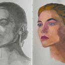 Estudio de Rostro femenino: Grafito y Gouache. Projekt z dziedziny  Sztuki piękne i  Rysunek użytkownika Adrian Yugo - 18.07.2026