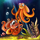 Cute octopus . Digital Illustration project by psyho19max - 07.19.2026
