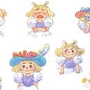Little Amy and Grandma Roxanne. Ilustração tradicional, Design editorial, Storyboard, Desenvolvimento de portfólio, Ilustração infantil, Narrativa, Gestão e produtividade, e Álbum ilustrado projeto de Sofja Umarik - 29.07.2026