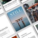 Magazine Design: STILL - Stories of Quiet Japan. Design, e Design gráfico projeto de ykkend1122 - 06.08.2026