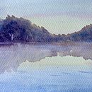 Misty lake Ein Projekt aus dem Bereich Bildende Künste, Malerei und Aquarellmalerei von jordi_sola - 08.08.2026
