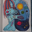 Mi universo. Ilustração tradicional, Pintura, Criatividade, Desenho a lápis, e Desenho projeto de Ana Isabel Ñaupari Peredo - 13.08.2026