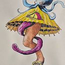 Japanese Yokai . Projekt z dziedziny Tradycyjna ilustracja, Sketching, Kreatywność,  Rysunek i Sketchbook użytkownika remychichka - 23.08.2026