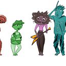 Mùsicos ochenteros. Traditional illustration, Character Design, Digital Illustration, Children's Illustration, and Narrative project by Magaly Marian - 09.29.2026