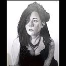 Retrato de "La Reina Gotica" Ein Projekt aus dem Bereich Traditionelle Illustration, Bildende Künste, Skizzenentwurf, Bleistiftzeichnung, Zeichnung, Porträtzeichnung, Realistische Zeichnung, Artistische Zeichnung und Anatomische Zeichnung von Vinz Reyes - 04.10.2026