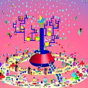 fountain tree, inside luv destructor. Traditional illustration project by ana - 04.05.2010