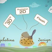 gelatina-design.com. Design, Traditional illustration, Film, Video, TV, 3D, and Advertising project by Alicia Pereira Garcia - 06.15.2010