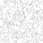 Wallpaper naked. Design, and Traditional illustration project by Jordi Carrasco - 08.22.2010
