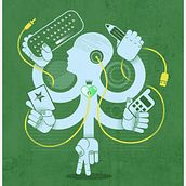 Iconos para dossier.. Design, and Traditional illustration project by Raul Navas - 10.05.2010