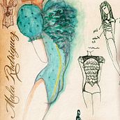 Vestuario para Mala Rodriguez. Design, and Traditional illustration project by Laura Torroba - 11.13.2010