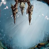 Underwater Cave Concept. Traditional illustration, Film, Video, and TV project by Antonio José Rodríguez Pacheco - 03.30.2011