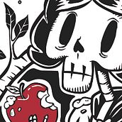 Skull Princess. Snow White.. Design, and Traditional illustration project by Soledad Vázquez Sutilo - 04.20.2011