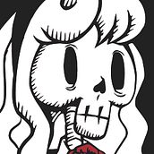 Skull Princess. Aurora.. Design, and Traditional illustration project by Soledad Vázquez Sutilo - 04.20.2011