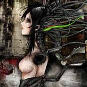 Dymphne Sanctis Artwork. Design, and Traditional illustration project by Javier Muñoz Nájera - 07.21.2011