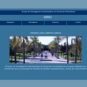 Sitio web del GIDU (Alicante). Un proyecto de Diseño, Motion Graphics, Ilustración tradicional, Cine, vídeo, televisión, Programación, 3D, UX / UI, Informática, Fotografía, Música y Publicidad de Diego Gavilán Martín - 03.08.2011