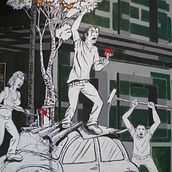 Mural "Revolución" en la F.E.G.. Traditional illustration project by Delio Rodríguez Ces - 08.18.2011