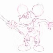 Crazy Mickey. Design, Traditional illustration, and Advertising project by Darwin - 09.05.2011