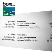 Forum Barcelona 2004 | Gráfica para la exposición de Fundación Telefónica. Een project van  Ontwerp van MÓNICA BENITO ACÍN - 29.09.2011