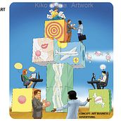 Concept art business -Imagezoo. Design, Traditional illustration, and Advertising project by Francisco Manuel Feria Manzano - 03.26.2014