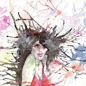 gotas de color. Traditional illustration project by Angi lópez. love'n'hate - 12.18.2011