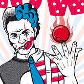 Rock & Clown. Traditional illustration project by Laura Regàs - 01.19.2012