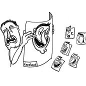 The Facebook show. Design, and Traditional illustration project by Alejandro Di Trolio - 02.05.2012