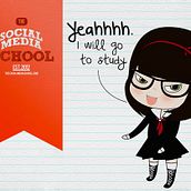 Campaña paraentrar en The Social Media School. Traditional illustration project by Dari Rojas - 04.03.2012