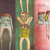 Hombre-casa. Un proyecto de Ilustración tradicional de Nanu González - 07.06.2012