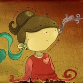 Palabras con ojos. Traditional illustration project by Andrea Sanz - 08.19.2012