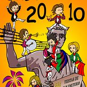 Cartel Fiestas Calahorra 2010. Design, and Traditional illustration project by Sara Carramiñana - 09.18.2012