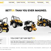 Cub Cadet, web corporativa. Un proyecto de Diseño y Publicidad de Raquel Sanchez Nieto - 26.09.2012