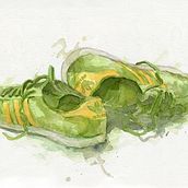 Acuarelas y zapatillas. Traditional illustration project by Josep Segarra - 10.04.2012