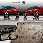 2º Premio Concurso Diseño Autopista - Nissan - U.P.V. 2012 - Nissan Cross-R. . Design, and Traditional illustration project by Abel Vañó Seguí - 11.15.2012