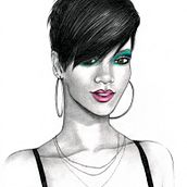 Rihanna. Projekt z dziedziny  Sztuki piękne użytkownika Marta Bellvehí Suñer - 22.11.2012