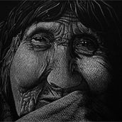 Lola Kiepja - la última Selk`nam. Traditional illustration project by Favian Ortega - 11.23.2012